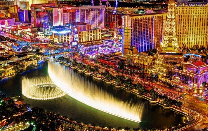 Las Vegas skyline at night