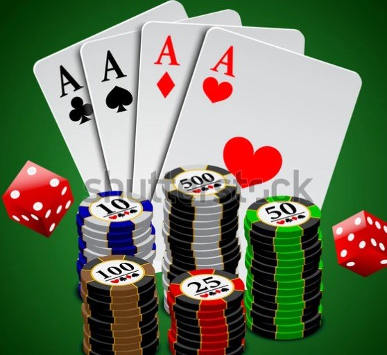 Casino chips and cards