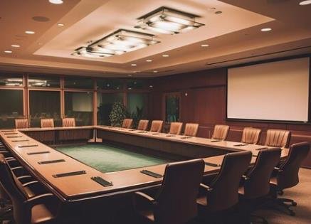 Fairfax County government meeting room