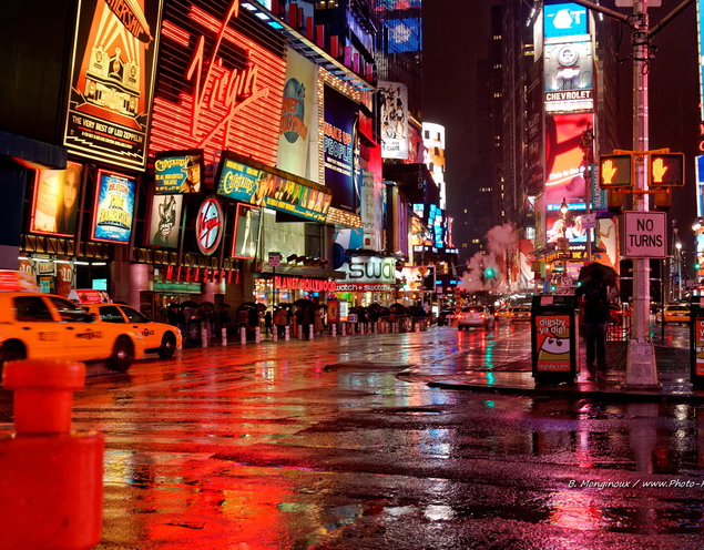 Times Square Broadway at night