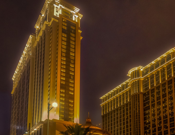 macau casino night skyline