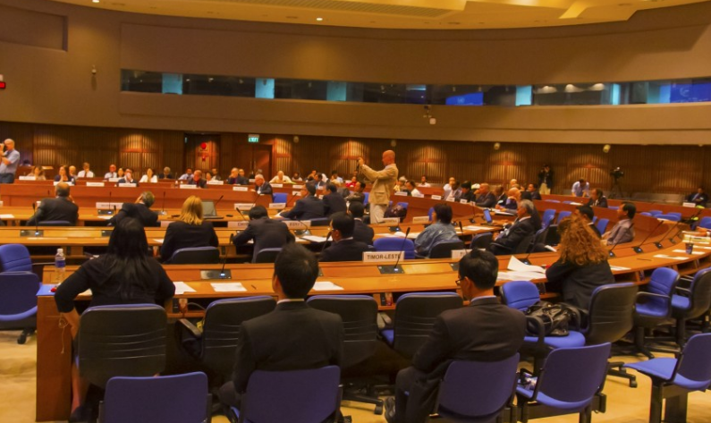conference hall discussion
