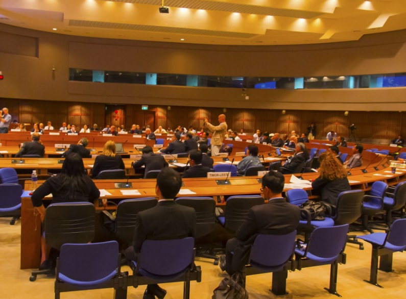 conference hall discussion