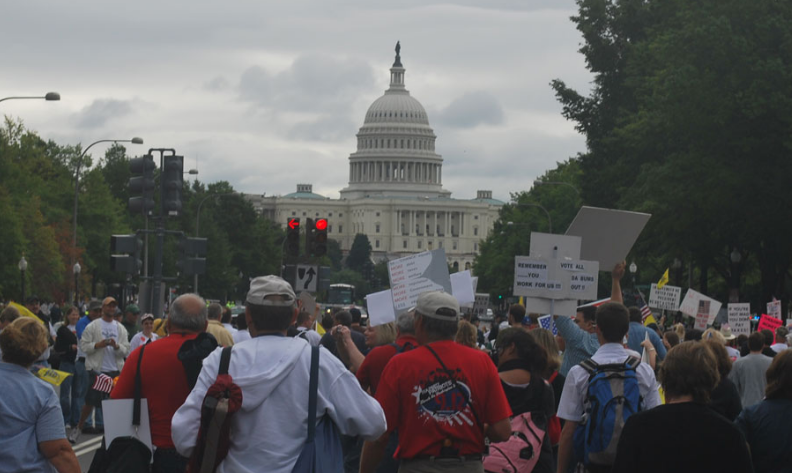 protest crowd at capitol