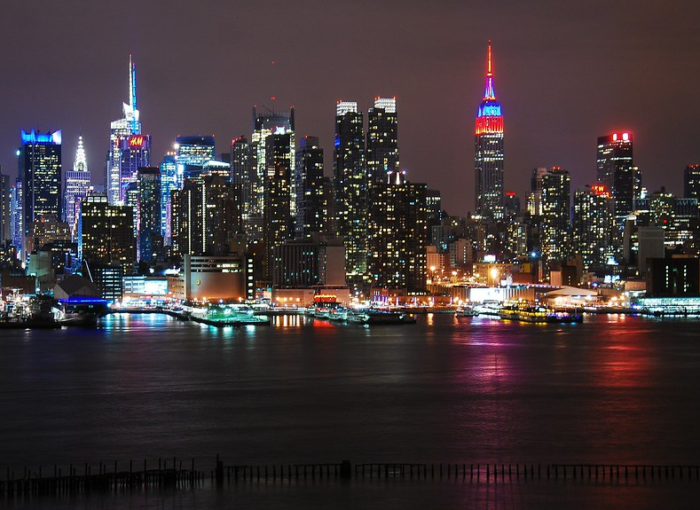 New York City skyline with park