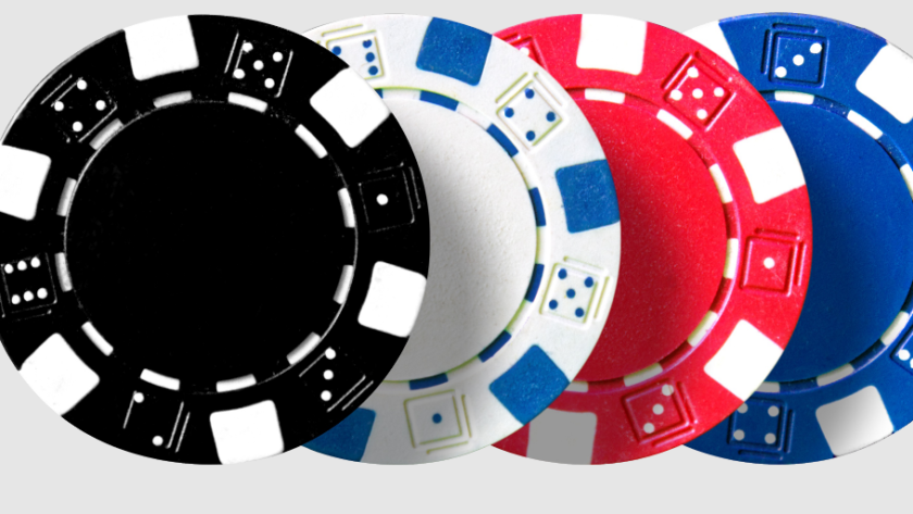 poker table with cards and chips