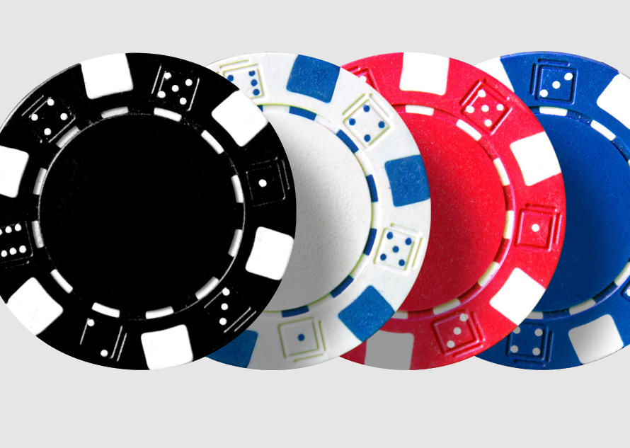 poker table with cards and chips
