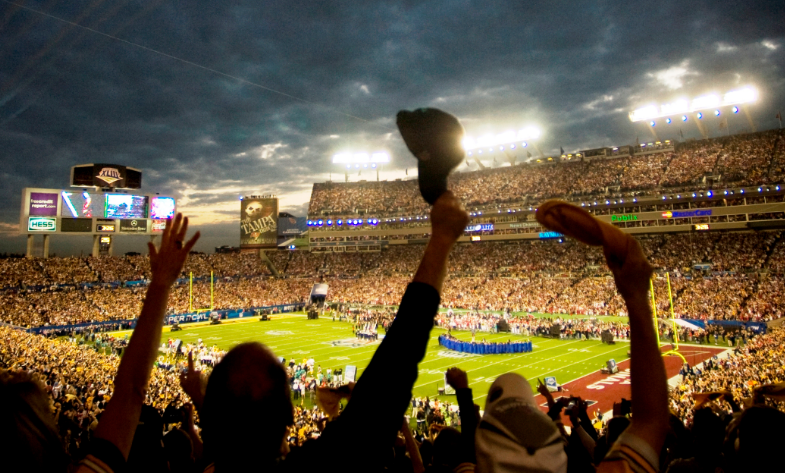 Super Bowl stadium crowd