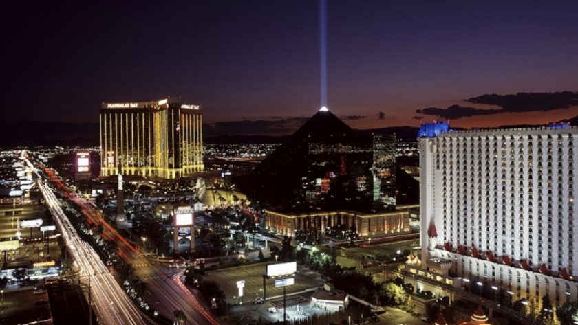 Las Vegas Strip at night neon lights 1