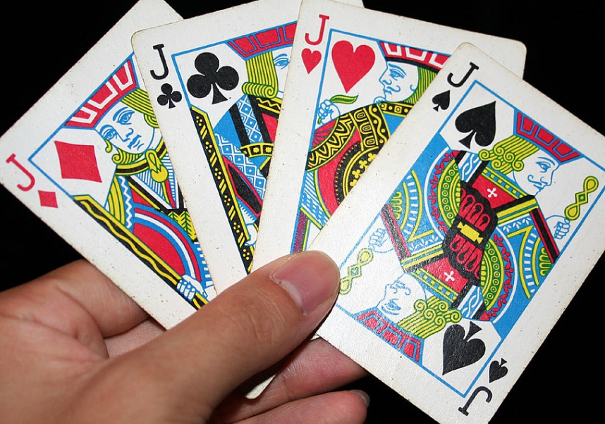 poker cards and money