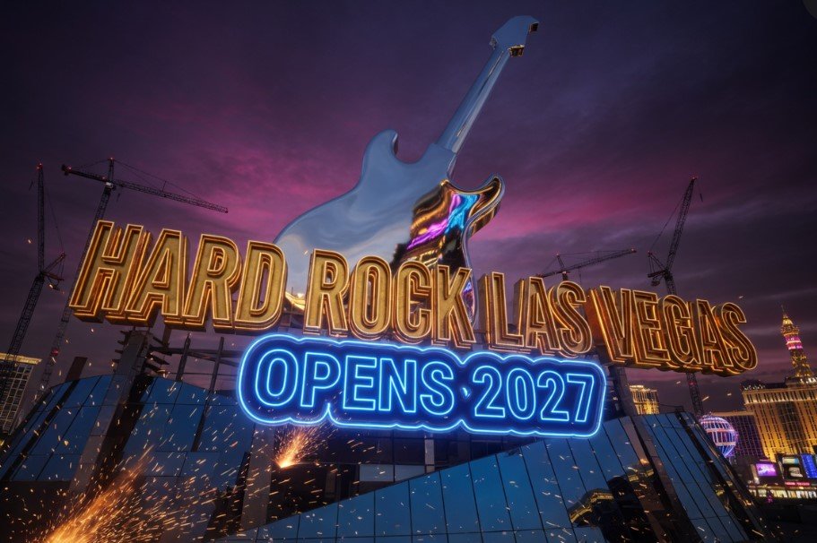 Hard Rock Las Vegas Guitar Hotel 660 foot tower Strip construction 2027