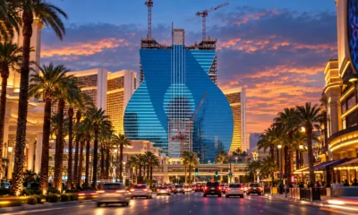 Hard Rock Las Vegas Guitar Hotel construction on former Mirage