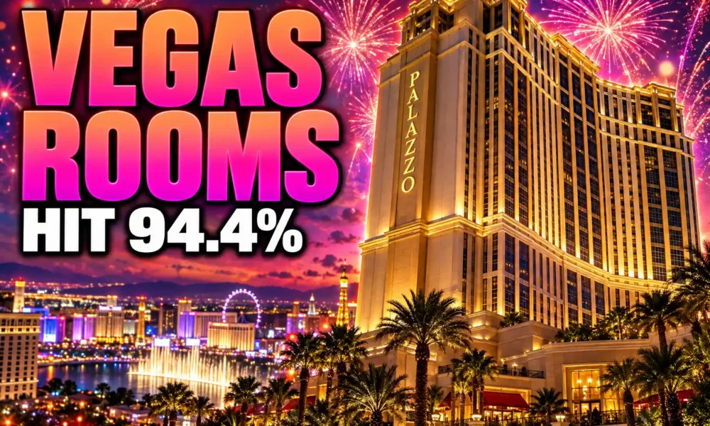 Las Vegas Thursday Fourth of July 94.4% hotel occupancy