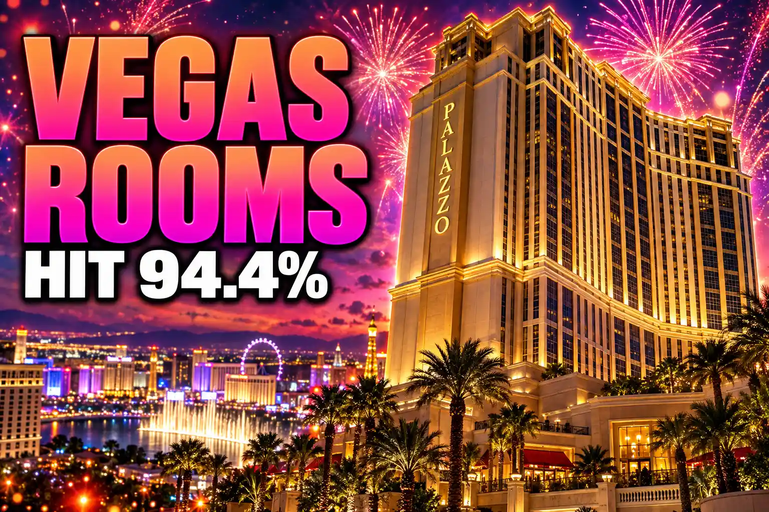 Las Vegas Thursday Fourth of July 94.4% hotel occupancy
