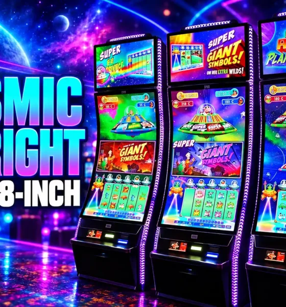 Light & Wonder Cosmic Upright slot cabinet casino floor